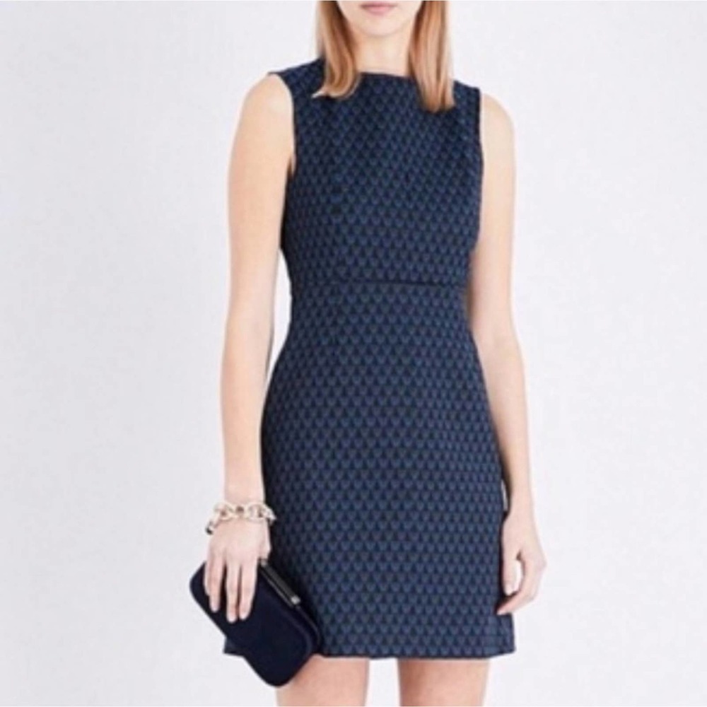 Diane von Furstenberg madyson blue sheath dress, size 4. nwot, DVF